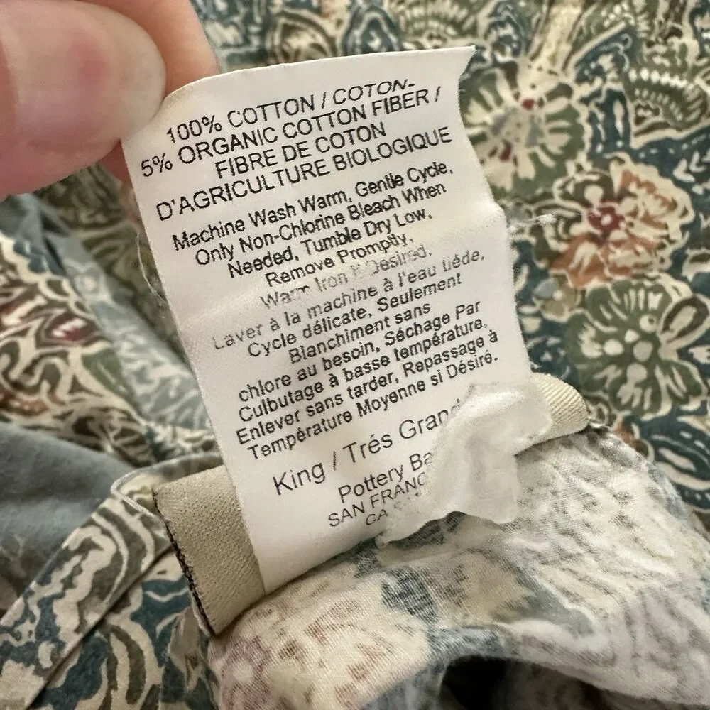 Pottery Barn Serrano Medallion (Blue) King Duvet Set w/ 2 Standard shams SUMMER